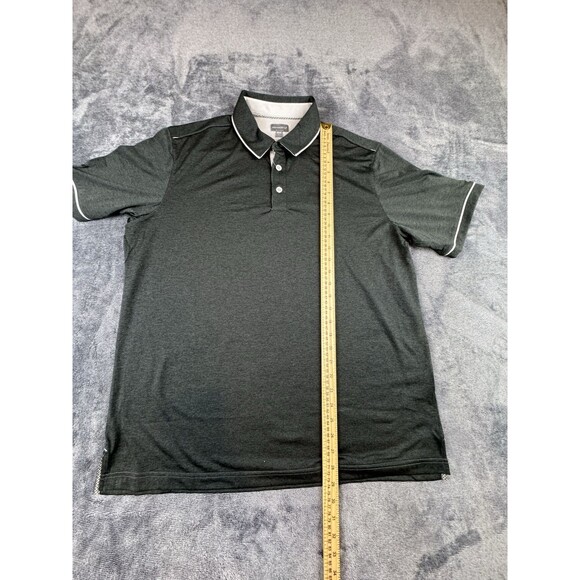 Ashworth Mens Polo Size Large Shirt Green Golf Performance Breathable Quick Dry - Picture 5 of 11